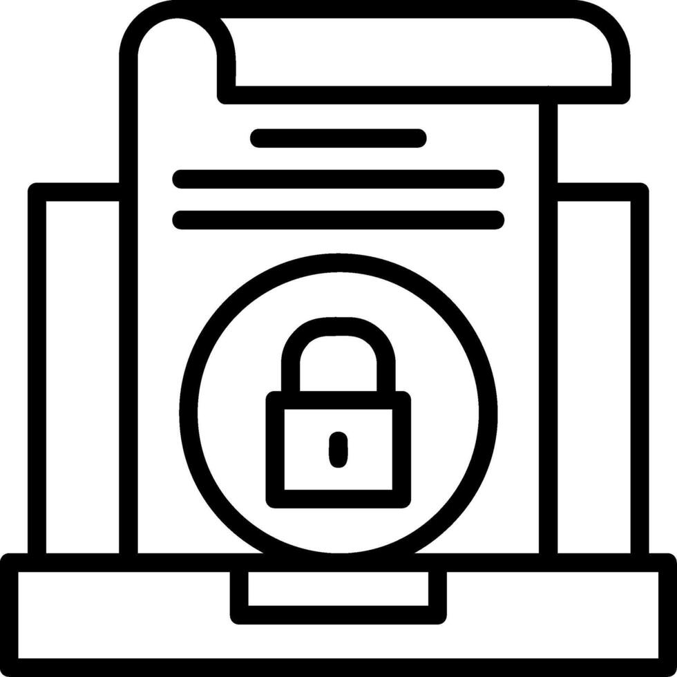 Remove access Line Icon vector