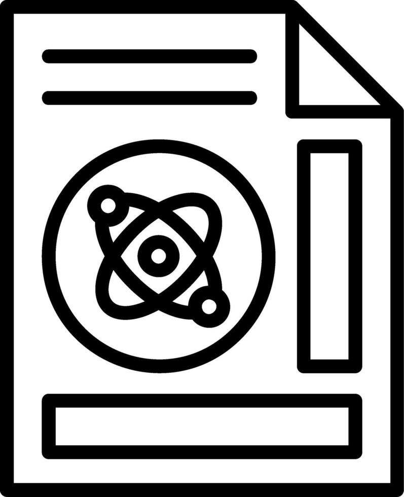 Atomic Line Icon vector