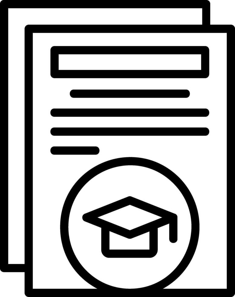 Mortarboard Line Icon vector