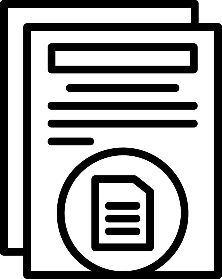 Document Line Icon 54112729 Vector Art at Vecteezy