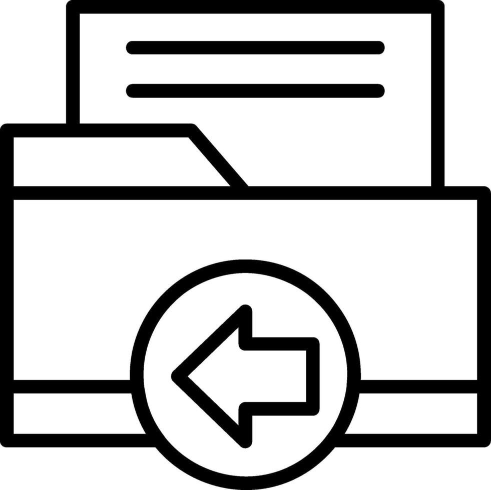 Undo Line Icon vector