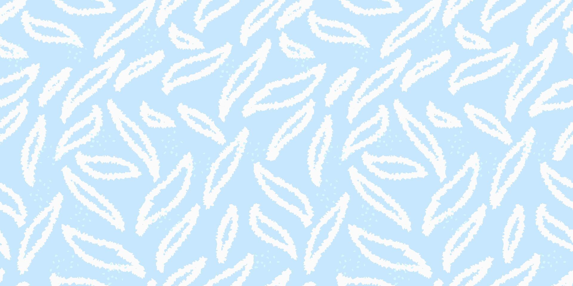 Pastel seamless abstract pattern featuring hand drawn elongated shapes on a soft blue background. Plain contemporary print. Minimalist designs for textile design, wrapping paper, and modern projects vector