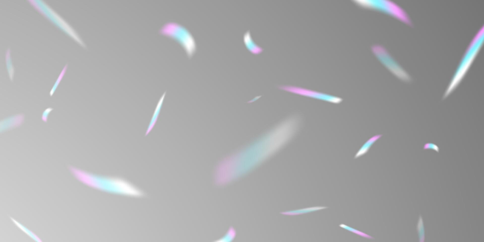 Light effect and zigzag ribbon falling from above on a beam of light, tinsel vector