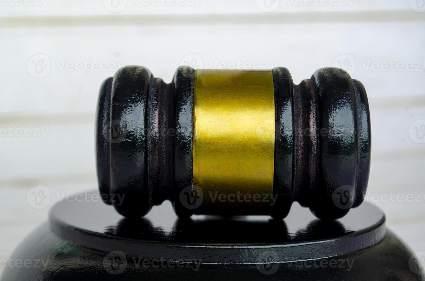 Close up of lawyer's gavel with customizable space for text. Laws and regulations concept photo