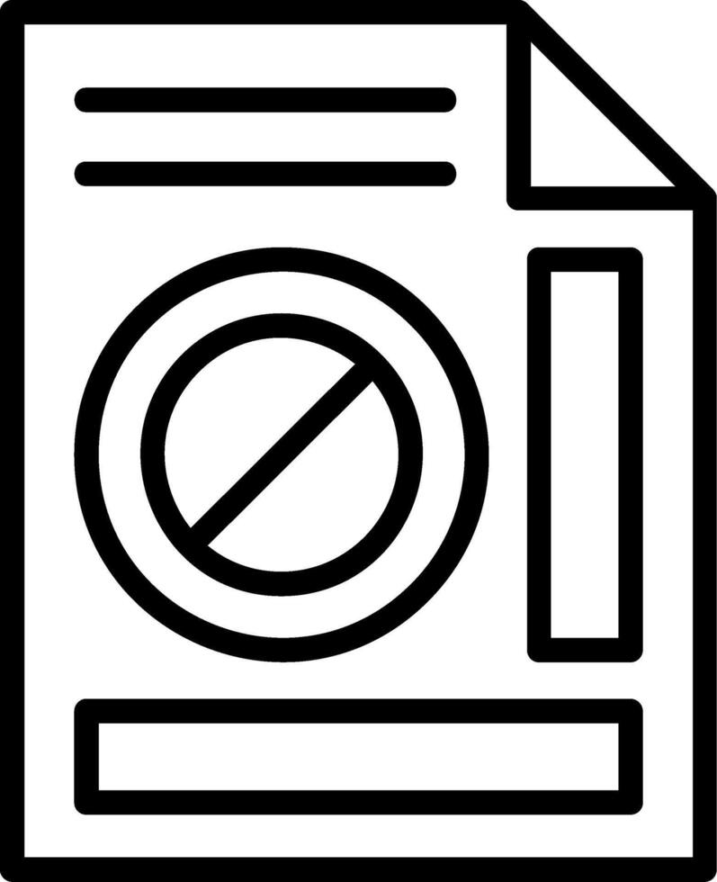 Banned Line Icon vector