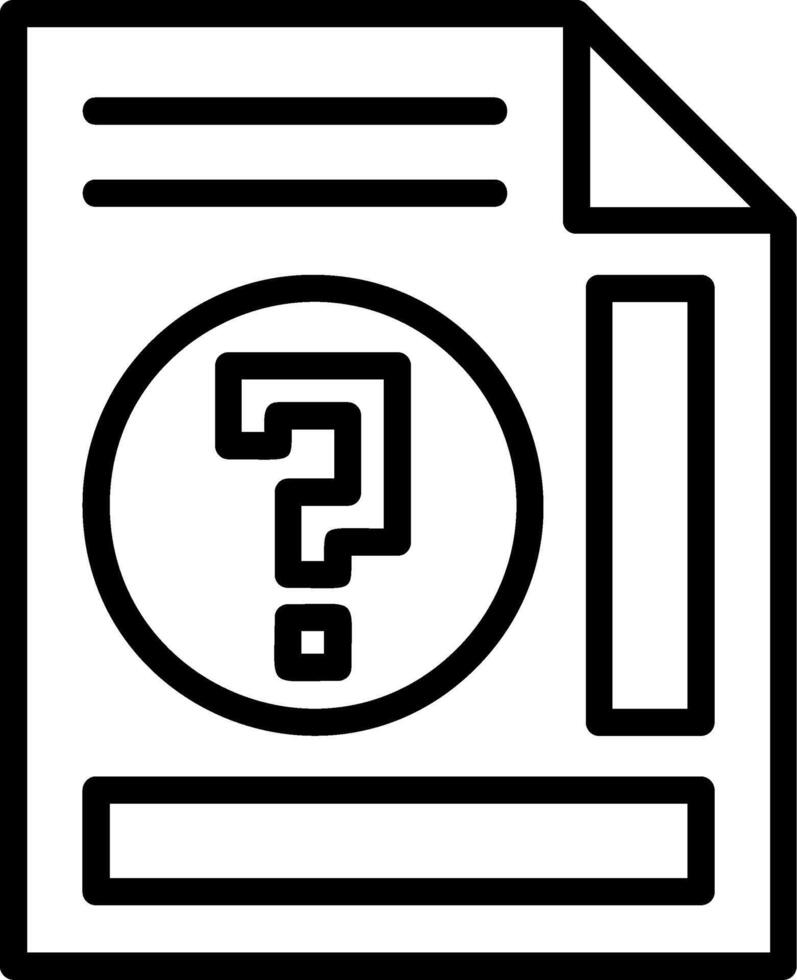 Question mark Line Icon vector