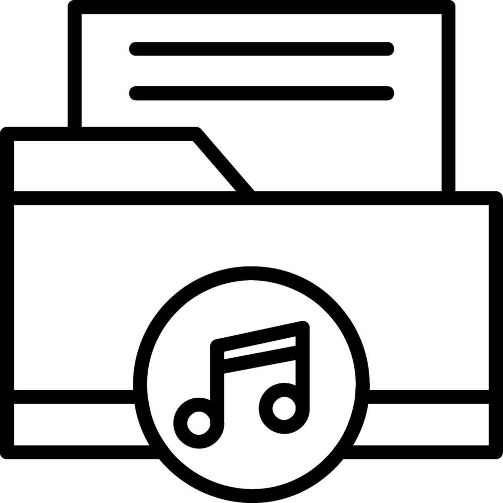 Music Line Icon vector
