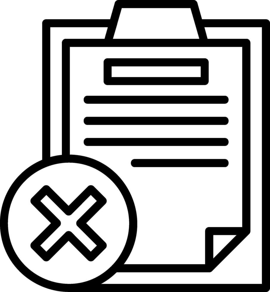 Delete Line Icon vector