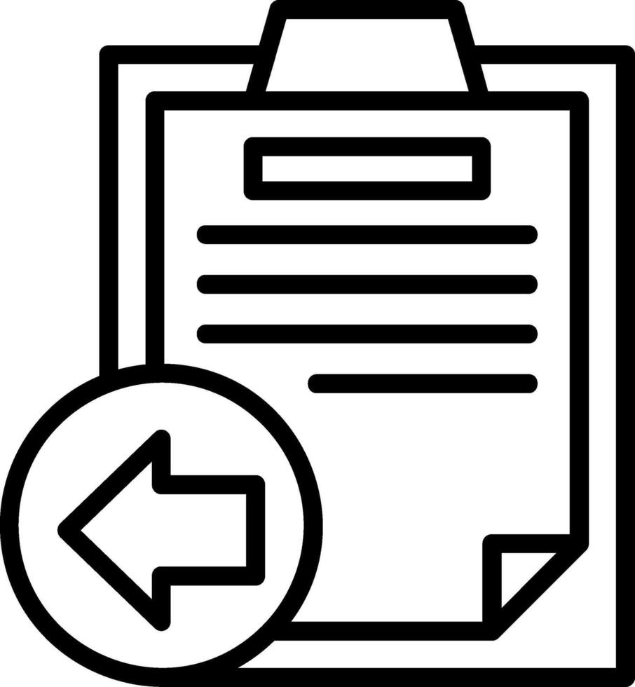 Undo Line Icon vector