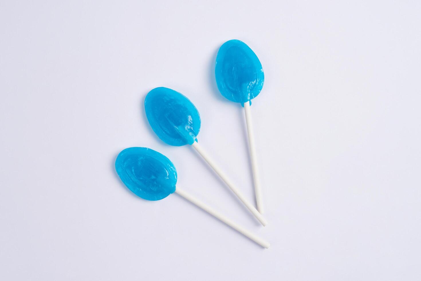 Blue lollipop isolated on white background. high resoluton photo. photo