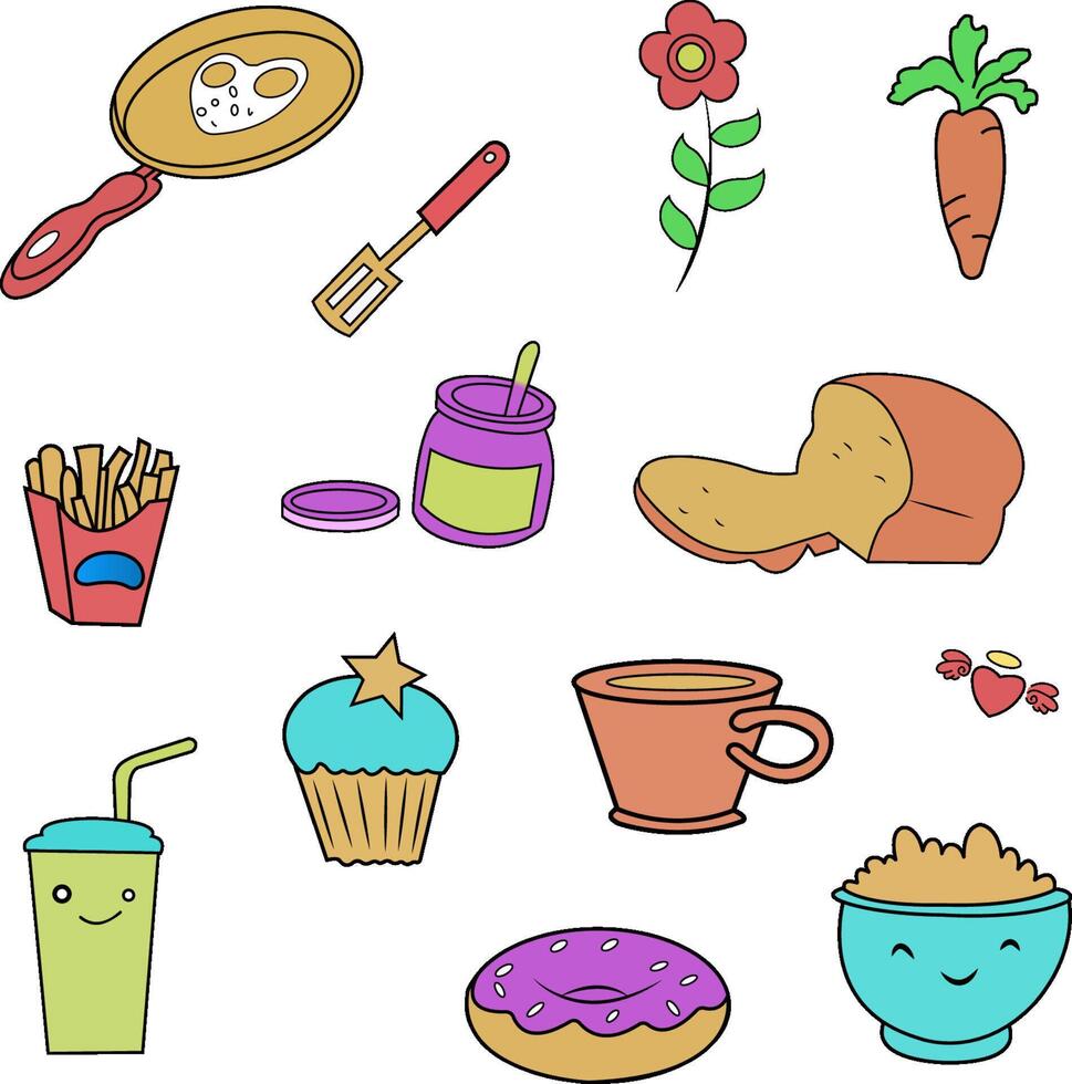 Cute eatable illustration vector