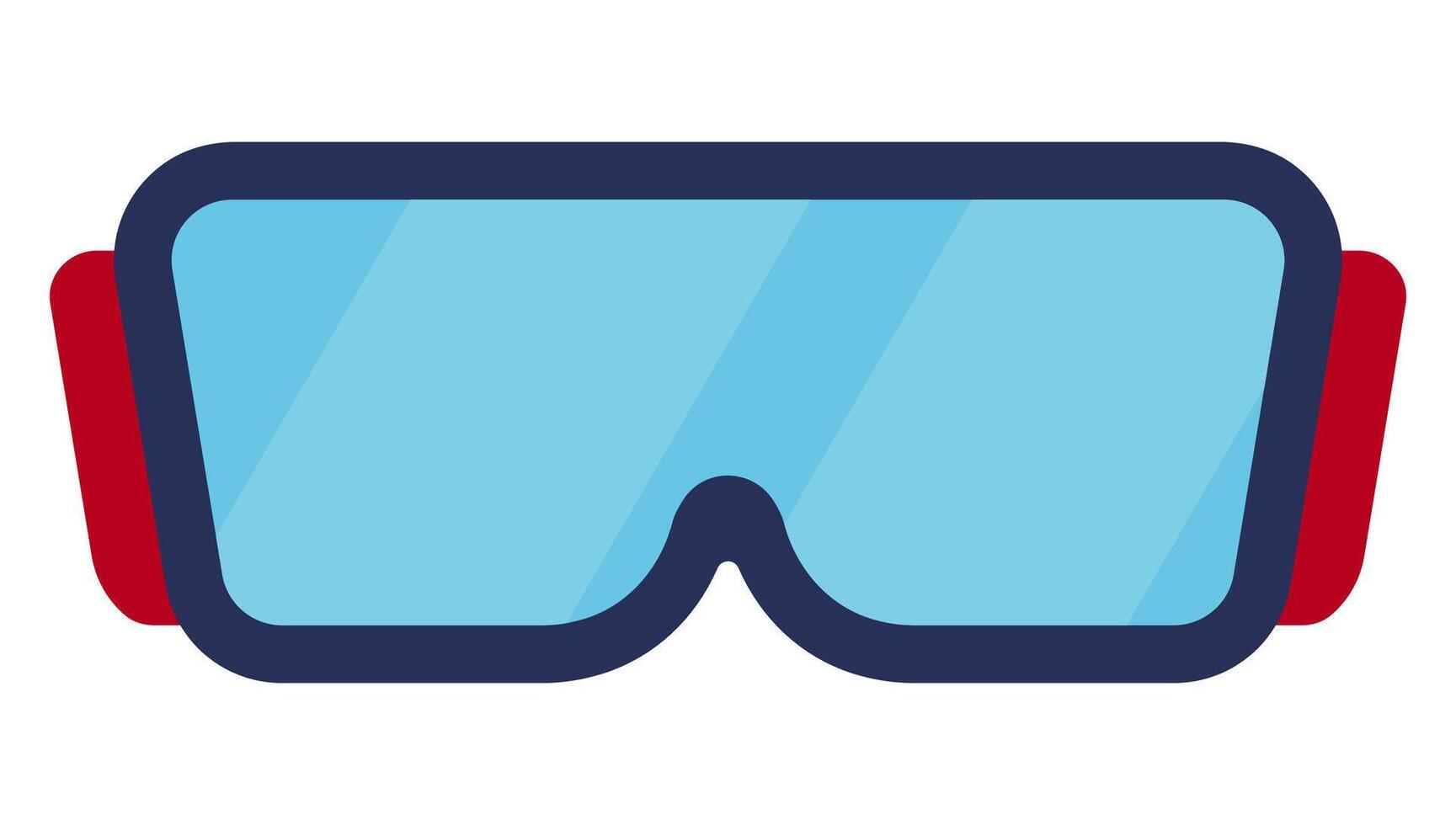 Safety goggles cartoon icon isolated on white background. vector