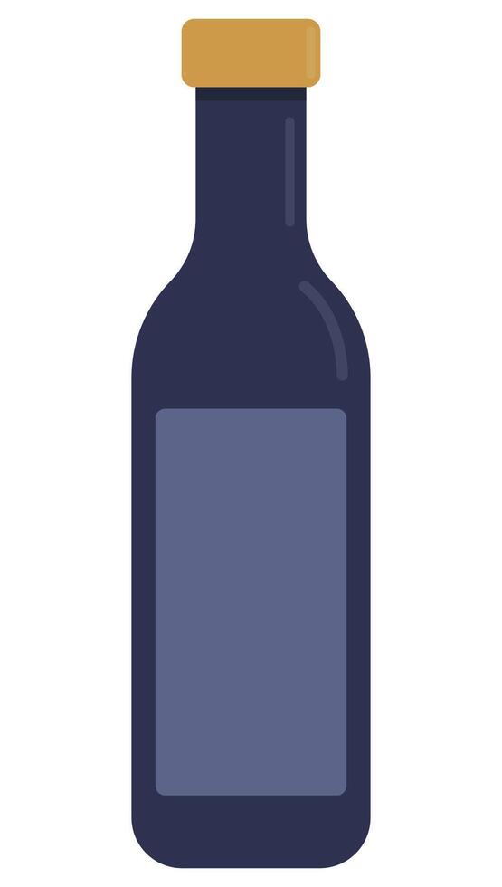 Bottle beer flat icon isolated on white background. vector