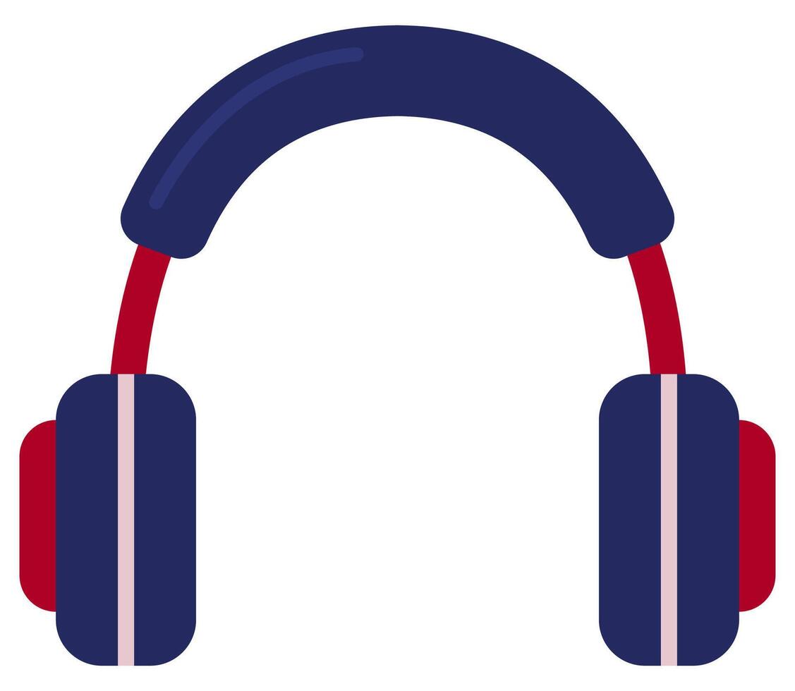 Headset flat illustration isolated on white background vector