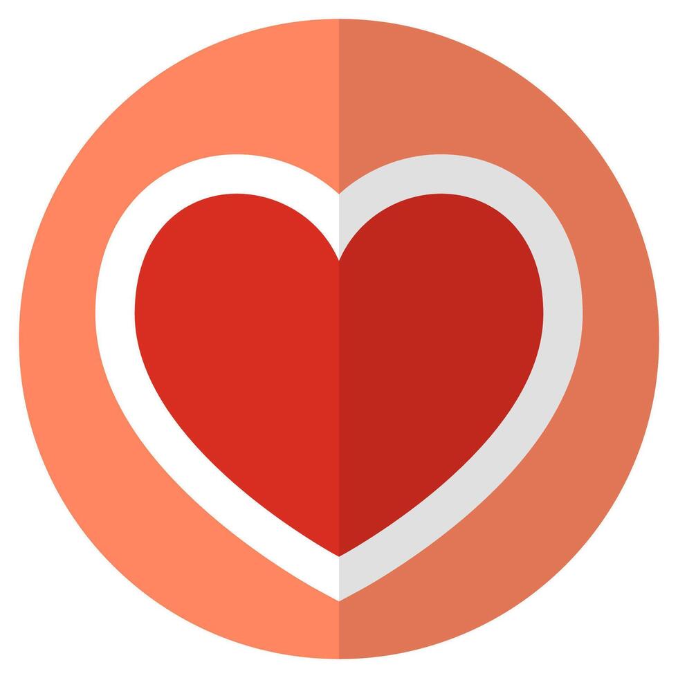 Red heart icon isolated on white background. vector
