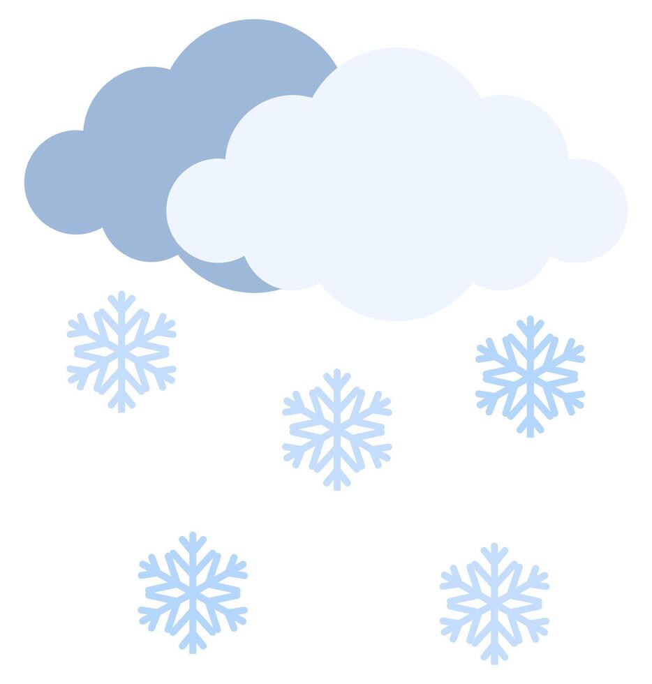 Snowy flat icon isolated on white background. vector
