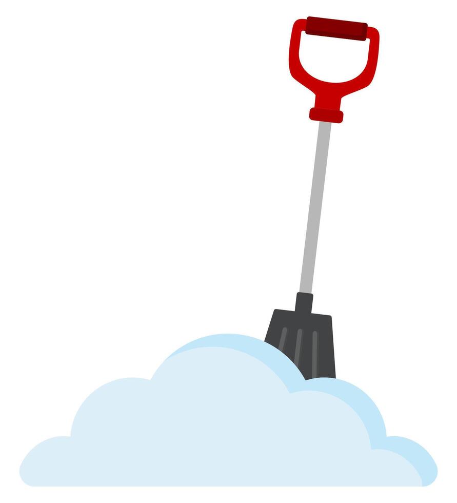 Snow removing flat icon isolated on white background. vector