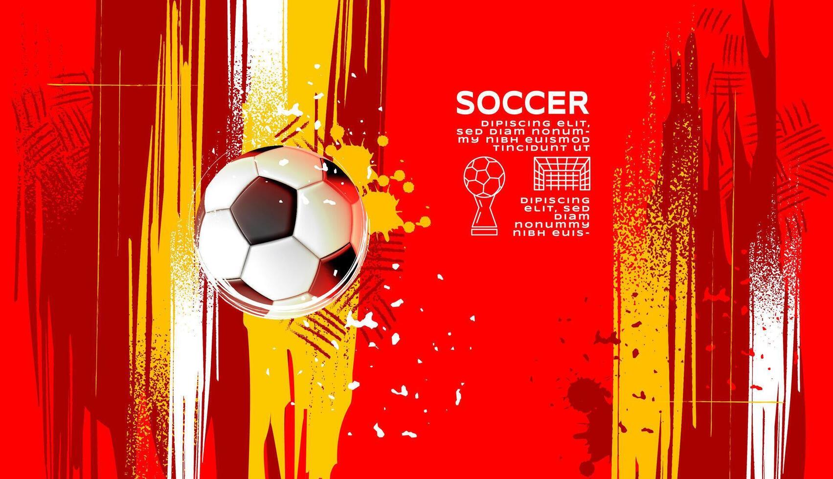 soccer banner template, football background vector