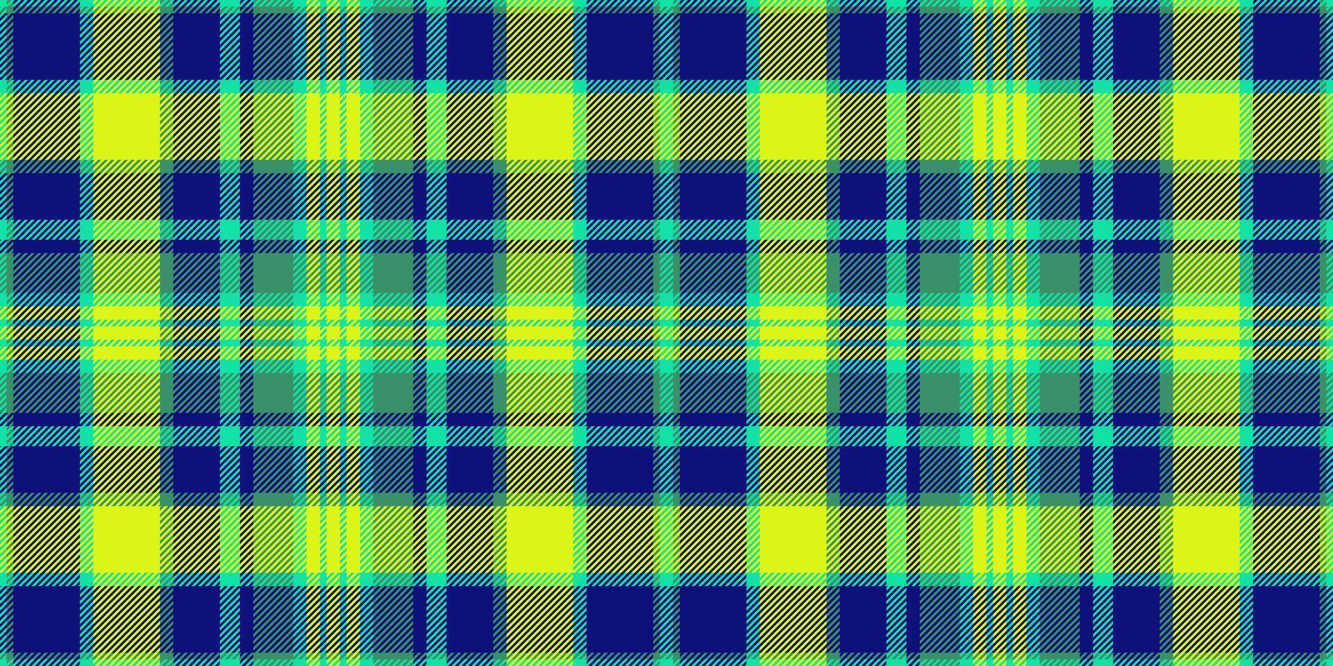 Windowpane fabric plaid seamless, drawing textile check texture. Bedroom background pattern tartan in blue and bright colors. vector