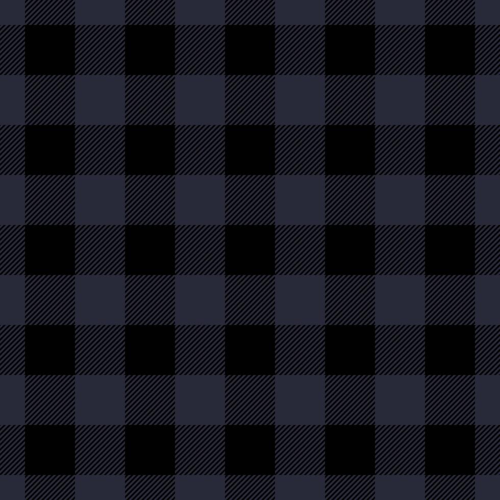 Workshop pattern plaid background, tissue seamless textile texture. Dimensional fabric check tartan in dark and black colors. vector