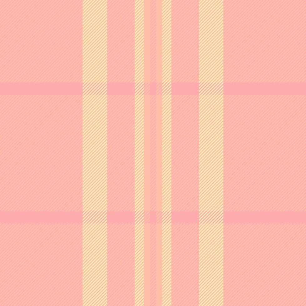 Ragged background pattern, store plaid textile tartan. Factory seamless check texture fabric in orange and red colors. vector