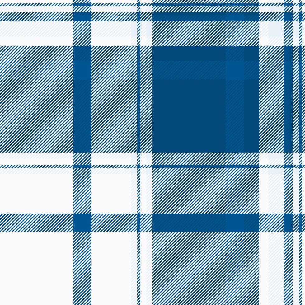 Tribal pattern texture tartan, new seamless check plaid. 1950s fabric background textile in cyan and white colors. vector