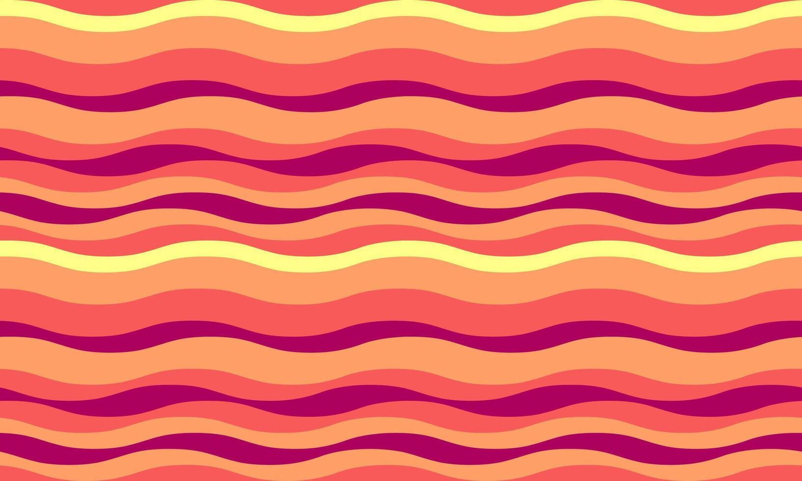 Abstract background with wavy stripes in vibrant colors, creating a rippled, liquid effect. Smooth curves and textured lines add elegance, vitality, and creativity. Ideal for wallpaper or textile. vector
