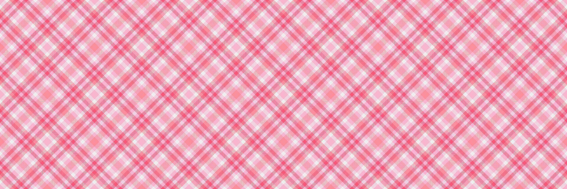 Basic fabric plaid seamless, woven background textile. Creative check pattern tartan texture in red and light colors. vector