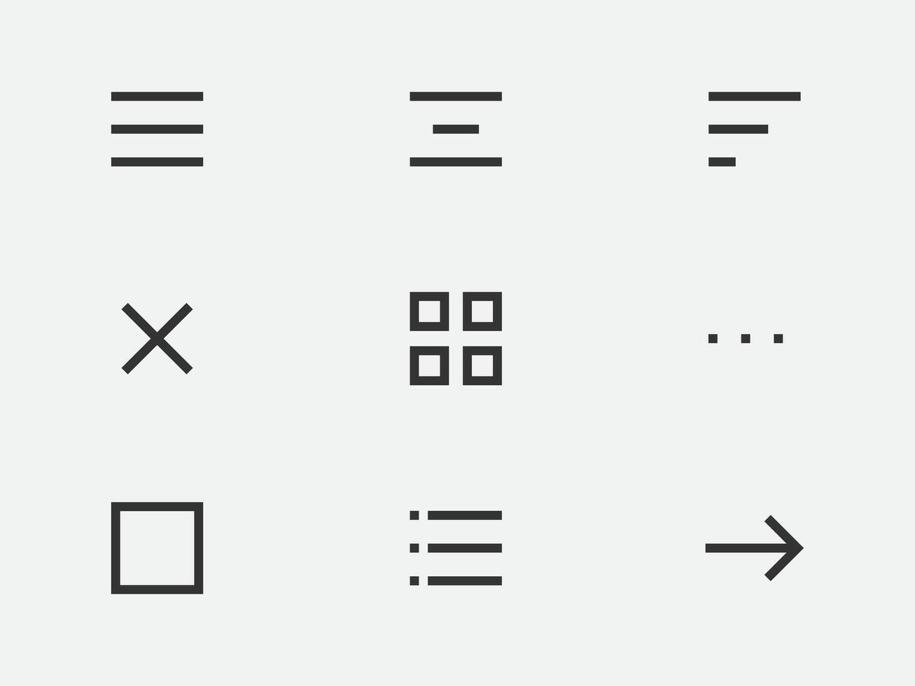 Menu illustration. Line set icon. Graphic element template for interface navigation or app. vector