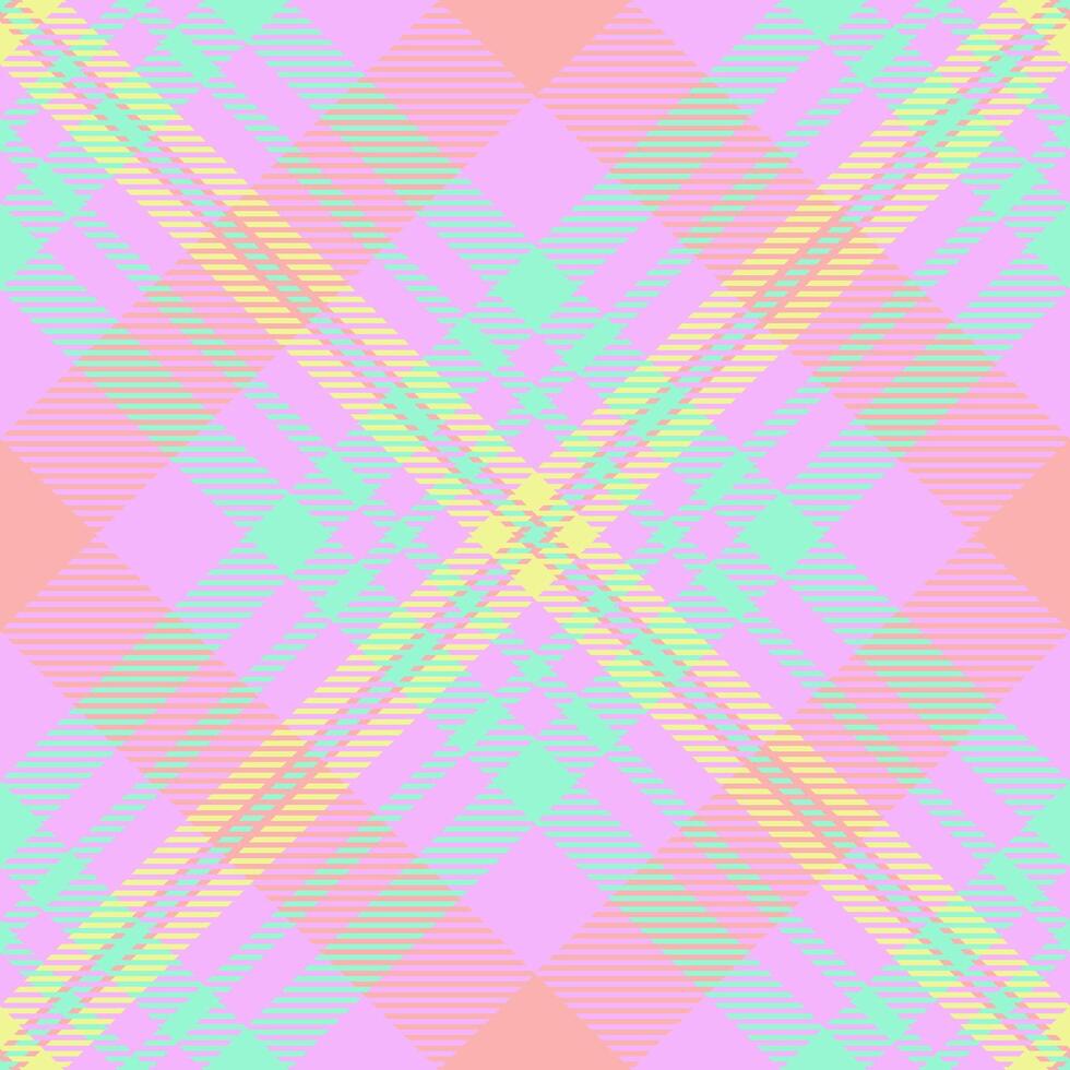 Pyjamas fabric seamless, domestic texture check tartan. Throw pattern textile plaid background in light and mint colors. vector
