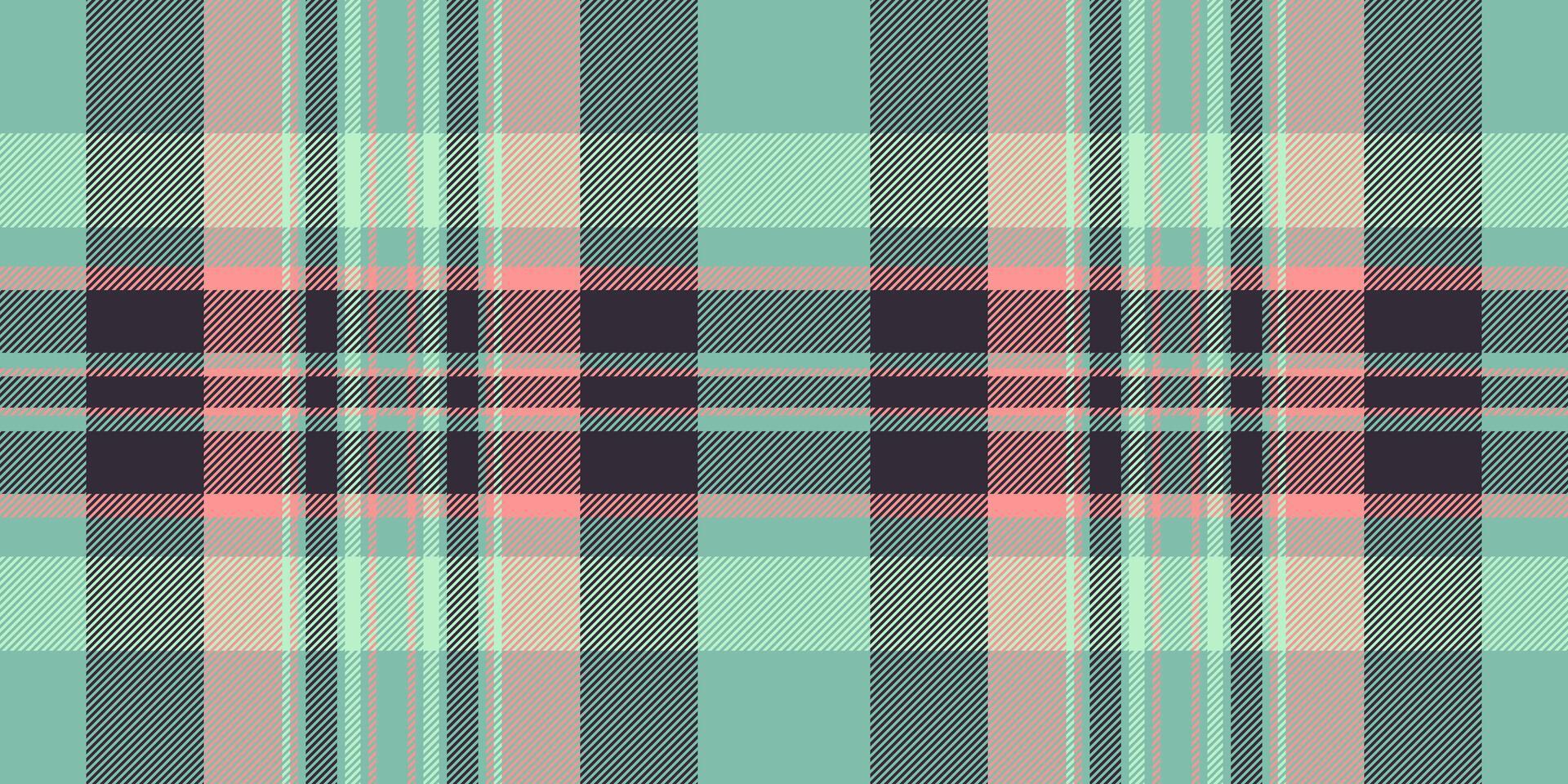Dimensional textile texture, man plaid tartan fabric. Small check pattern seamless background in teal and dark colors. vector