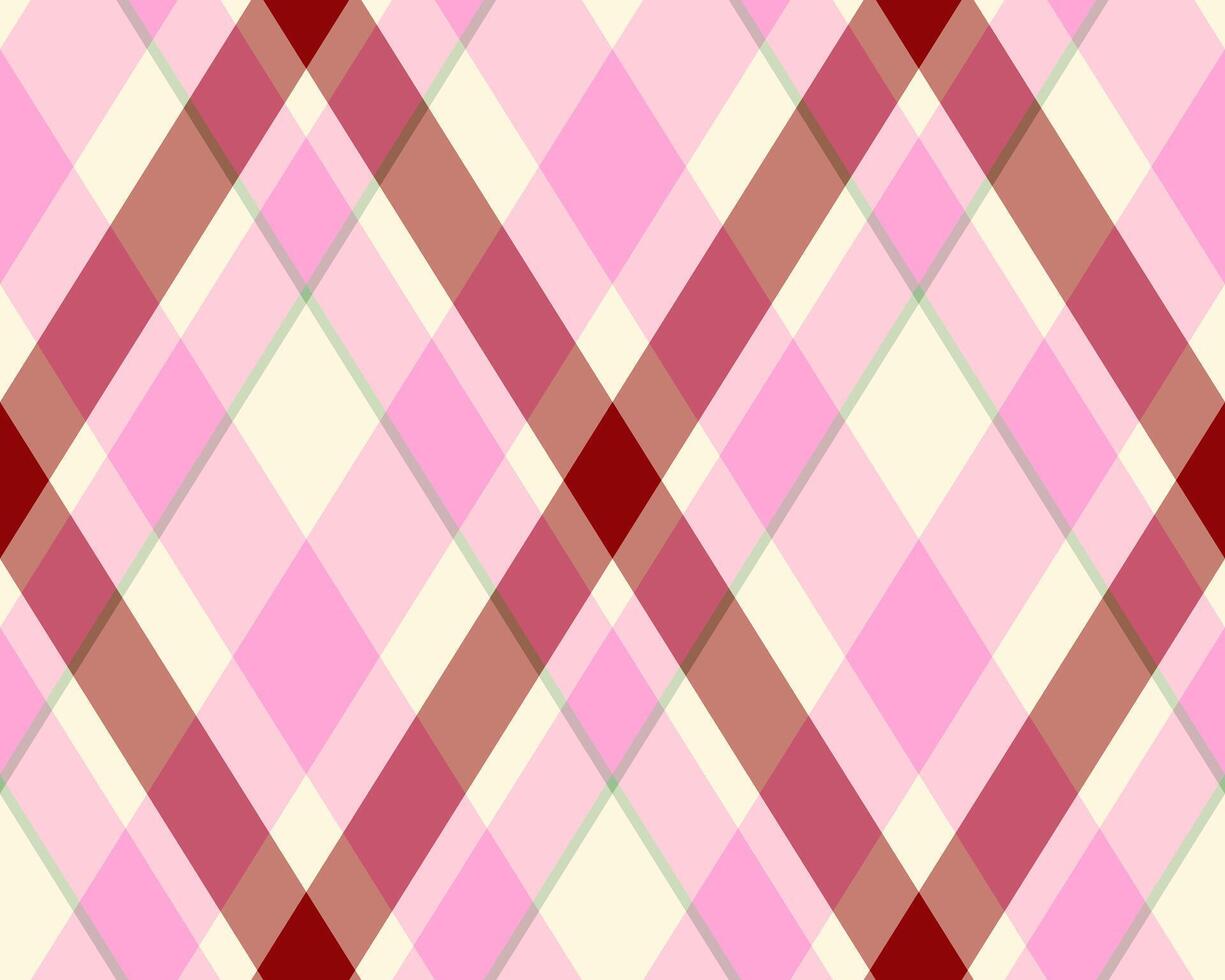 Argyle pattern of geometric rhombus. Harlequin check wallpaper design. Classic diamond shaped textile material for web background, print fabric clothing, sweater, wrapping paper, gift card, invitation vector