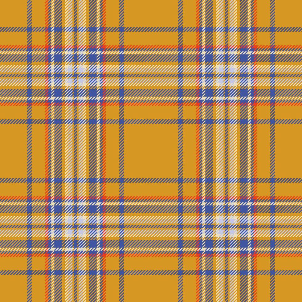 Plaid seamless pattern in orange. Check fabric texture. textile print. vector
