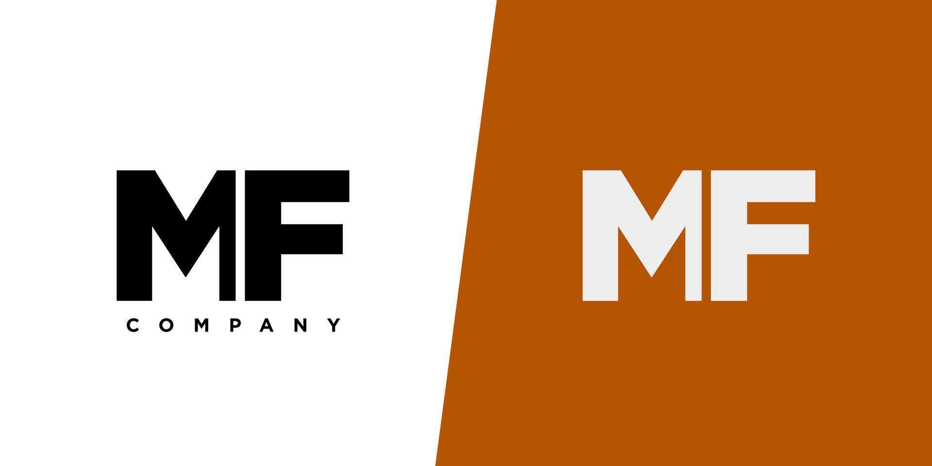 Letter M and F, MF logo design template. Minimal monogram initial based logotype. vector