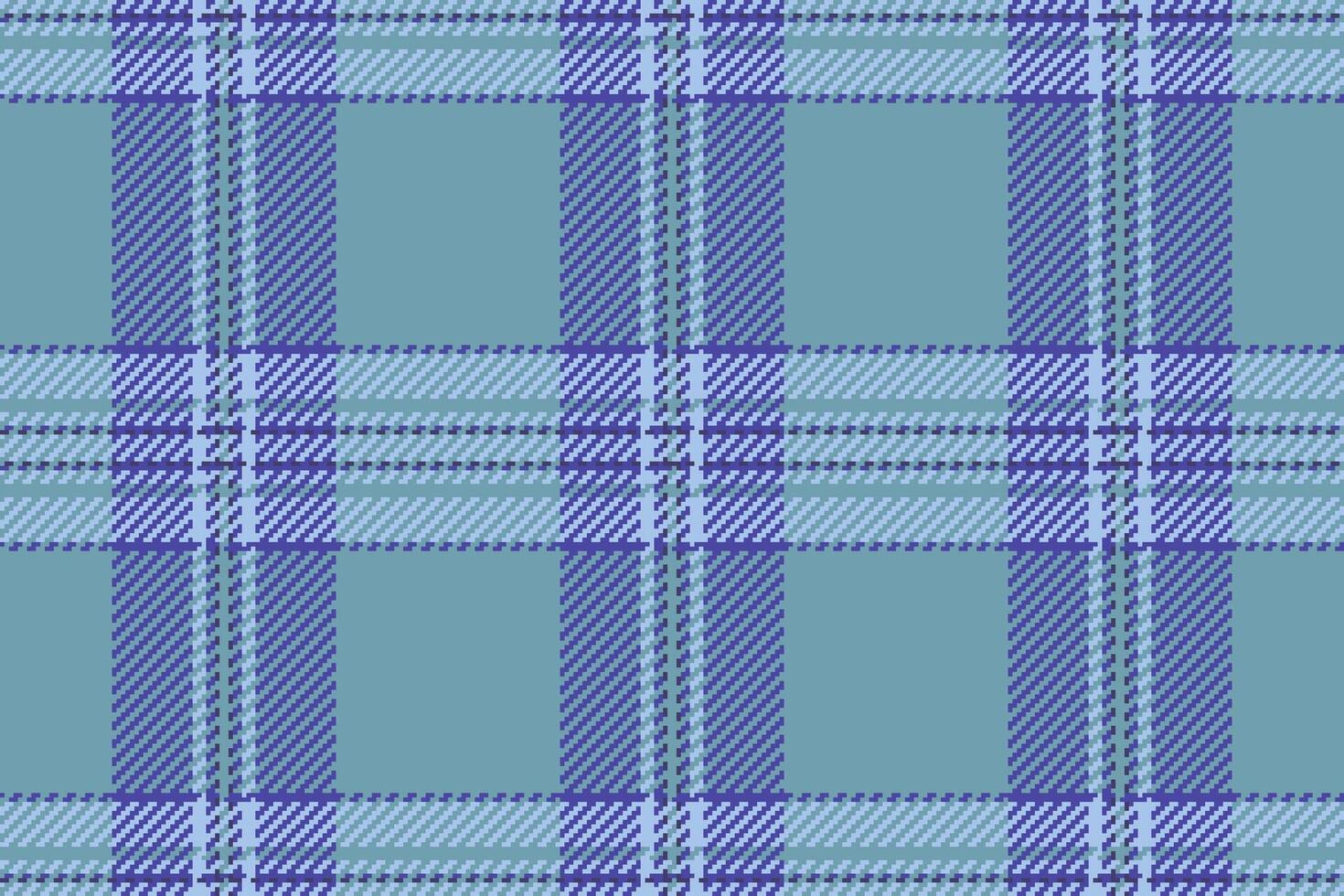 Harmony seamless check tartan, quiet background plaid. Repeatable patterns pattern textile texture fabric in cyan and indigo colors. vector