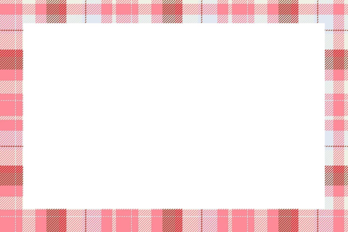 Vintage frame . Scottish border pattern retro style. Tartan plaid ornament. vector