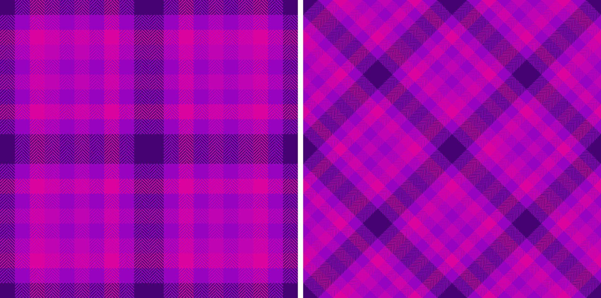 Check tartan fabric of background pattern textile with a texture plaid seamless. Set in stylish colors for clothing style trends. vector