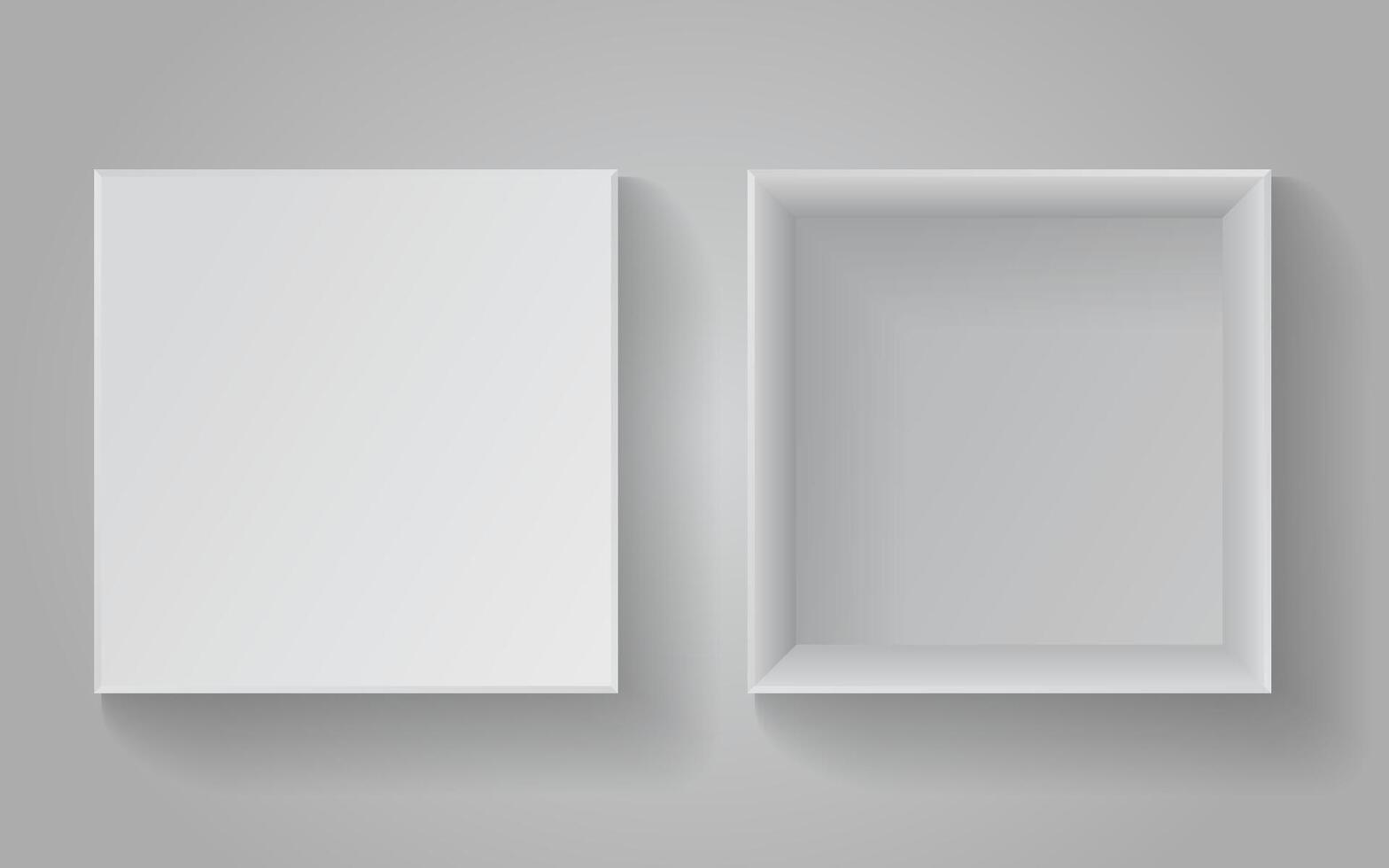 Realistic cardboard square box for stuff. illustration vector