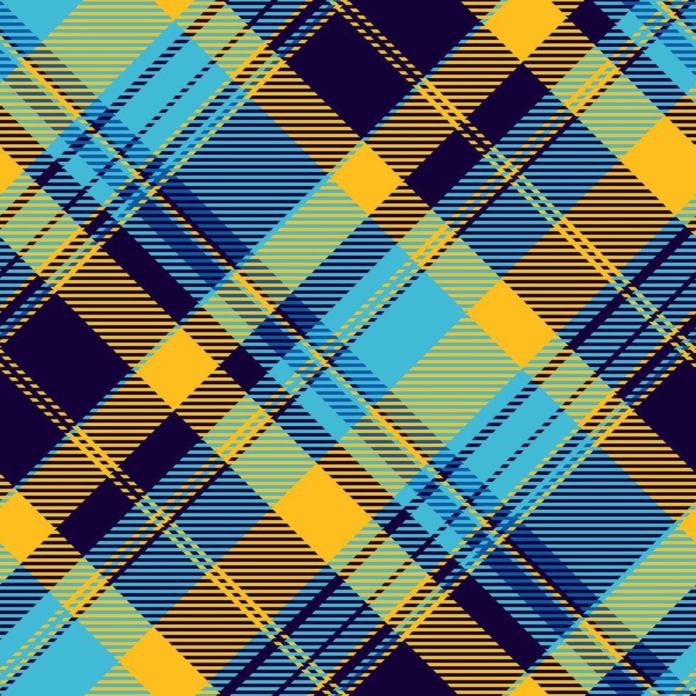Isolation seamless pattern, valentine textile check tartan. Curved fabric texture background plaid in cyan and dark colors. vector