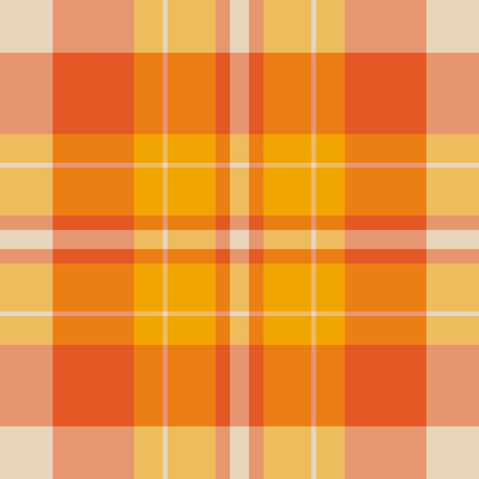 Styling tartan seamless check, occupation textile plaid background. Dogtooth texture fabric pattern in orange and bright colors. vector