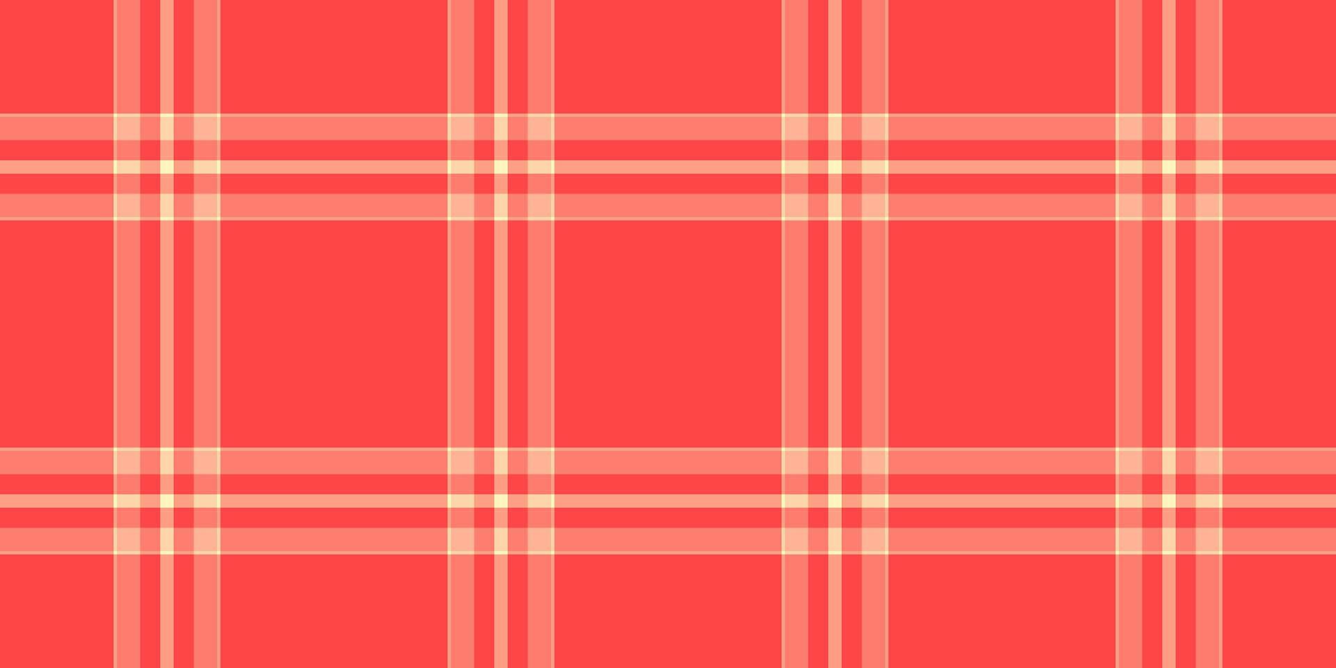 Contour pattern fabric tartan, commercial textile check seamless. Brand plaid texture background in red and salmon colors. vector