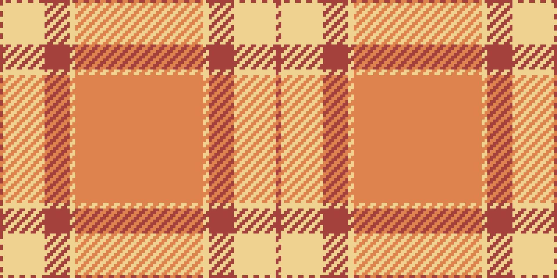 Decorative pattern check background, day plaid tartan. Revival seamless fabric texture textile in orange and amber colors. vector