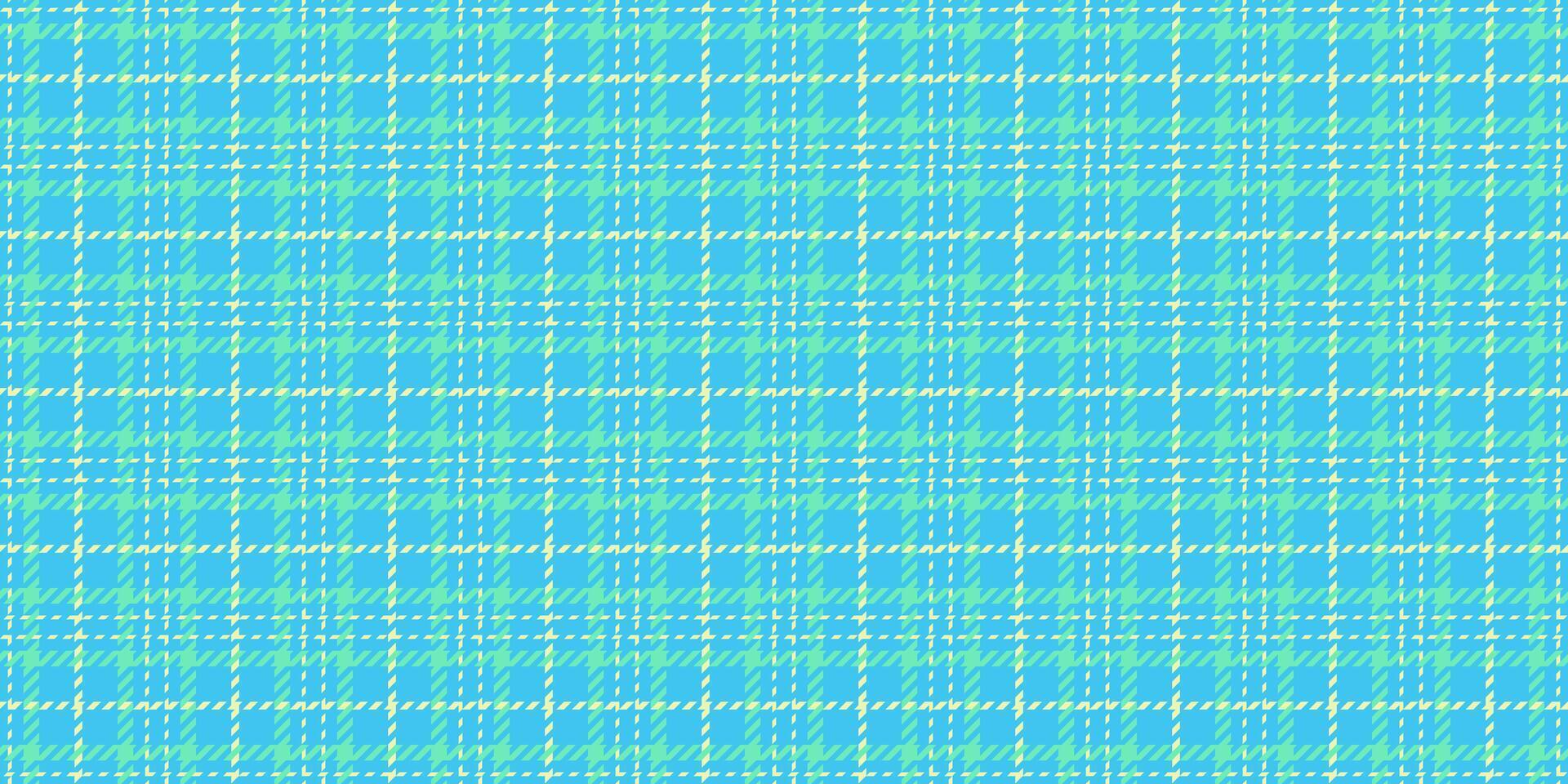 Classic tartan textile background, international fabric check . Majestic seamless plaid texture pattern in cyan and mint colors. vector