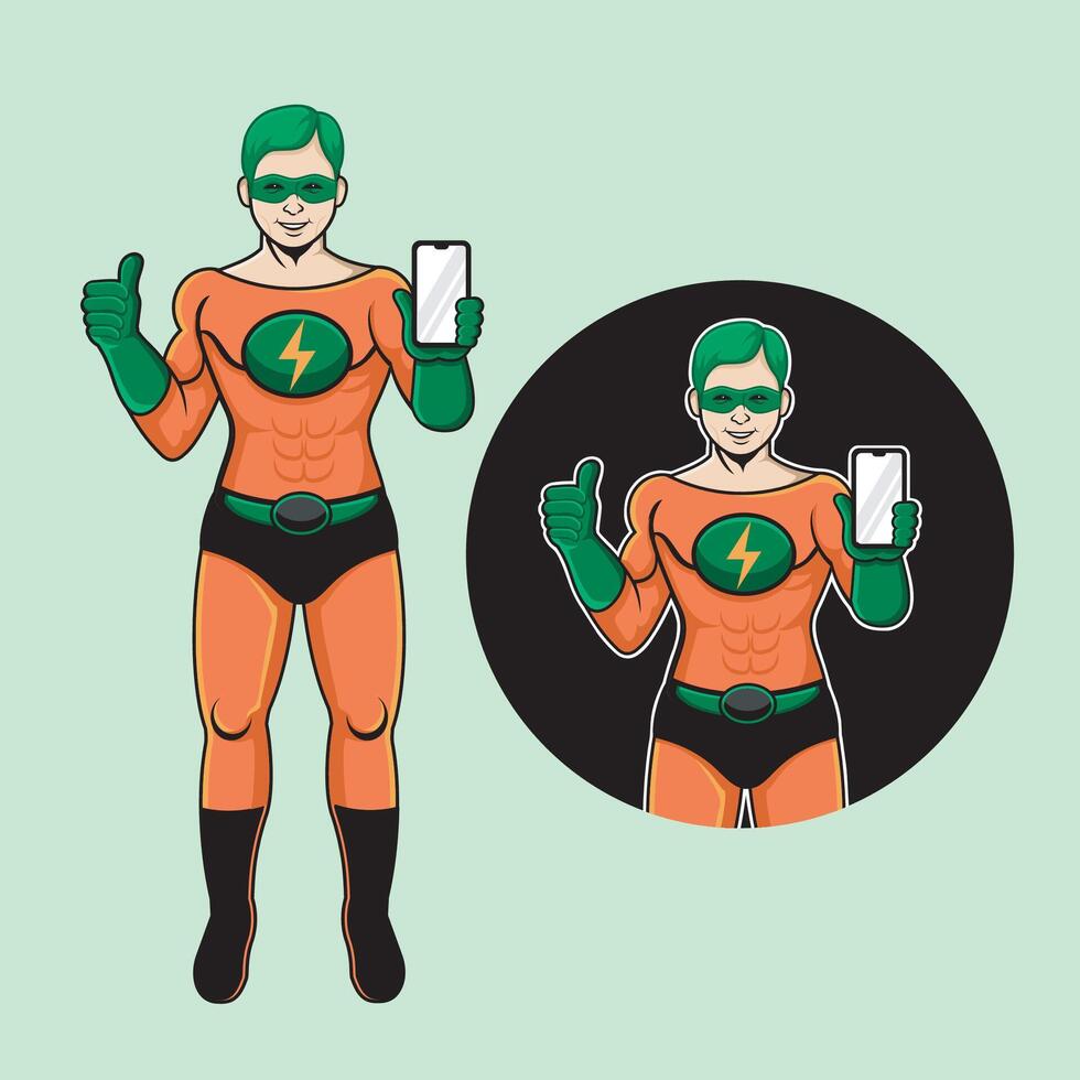 The Super Apps Mascot vector