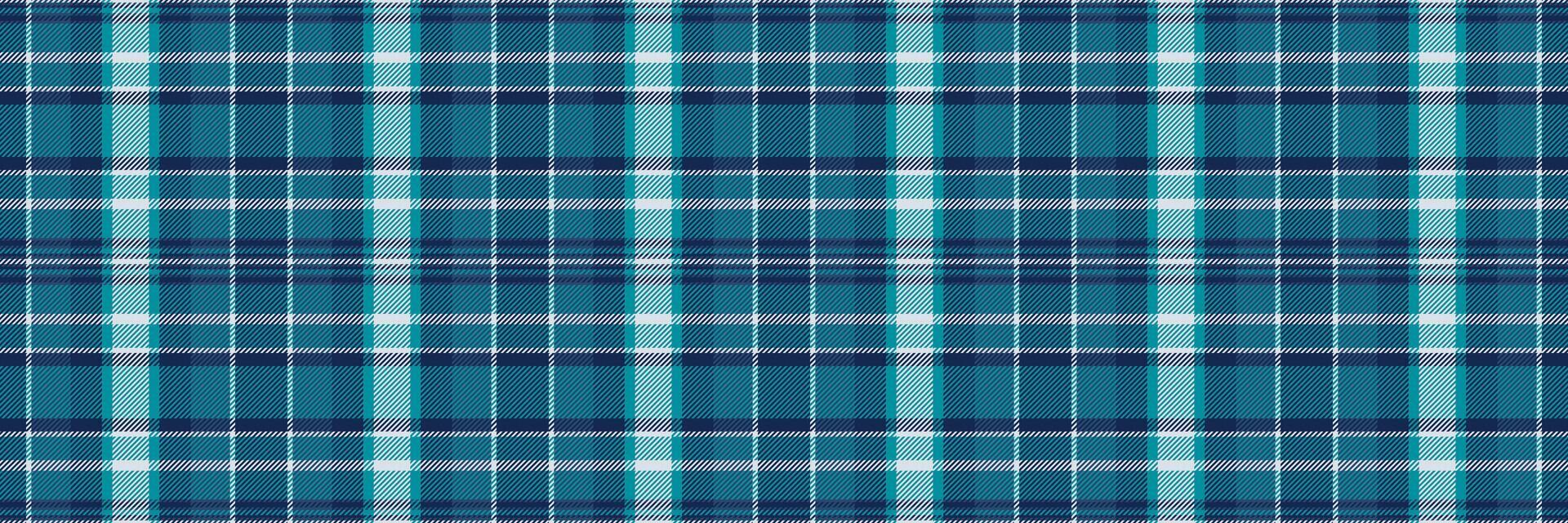 Site fabric pattern tartan, craft textile seamless. Oilcloth plaid check background texture in blue and cyan colors. vector