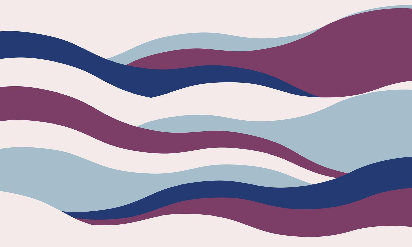 Minimalist abstract background with wavy, rippled stripes and sparse curves. Flowing, textured lines in trendy colors create a graphic look, perfect for posters, prints, or a modern, minimal design. vector