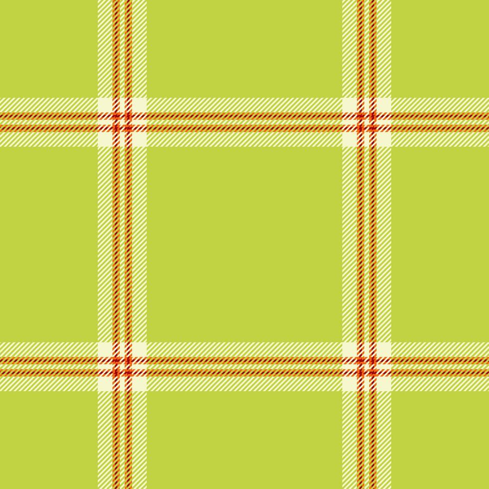 Outfit plaid background seamless, elegant fabric check pattern. Blank texture tartan textile in lime and light goldenrod yellow colors. vector