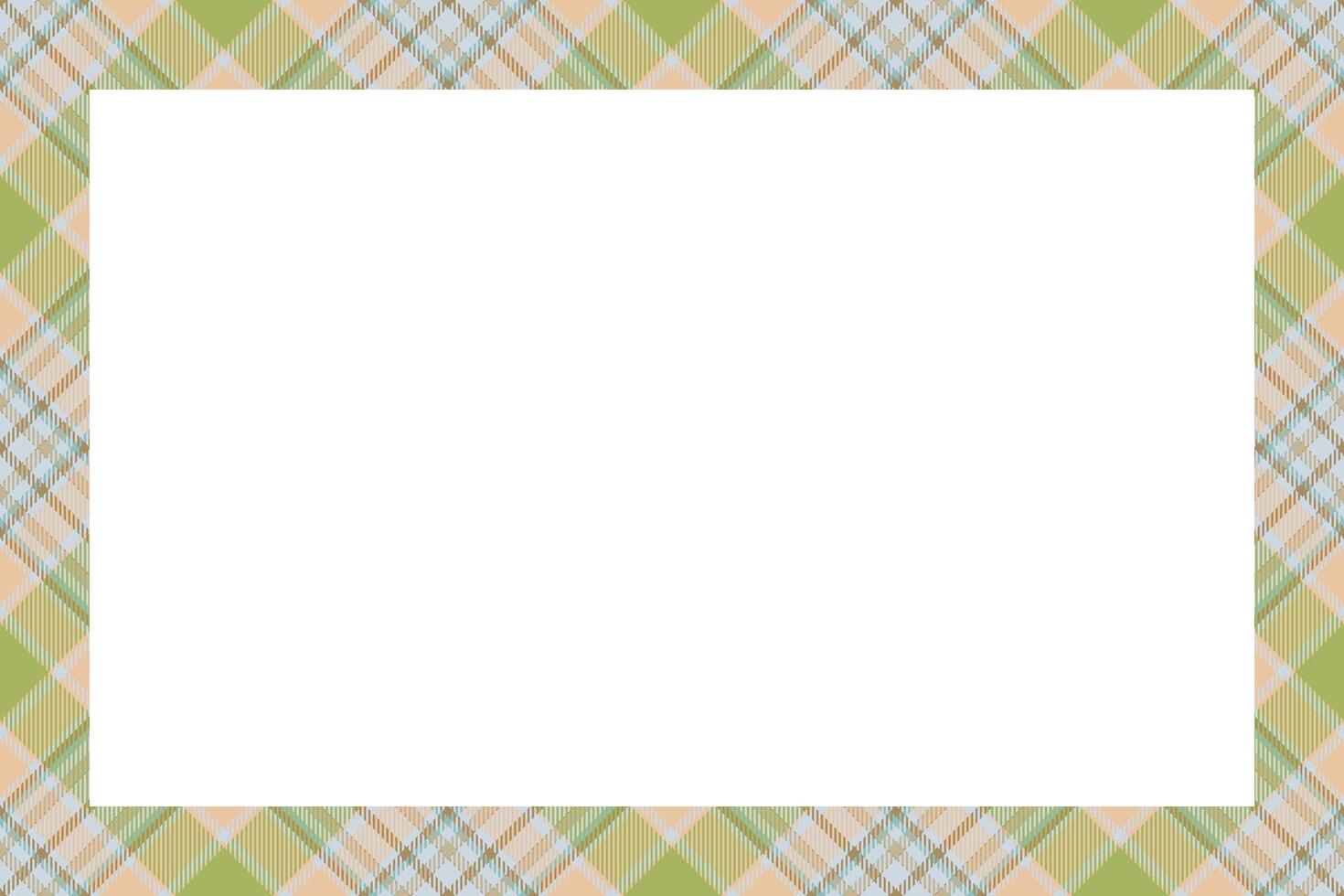 Vintage frame . Scottish border pattern retro style. Tartan plaid ornament. vector