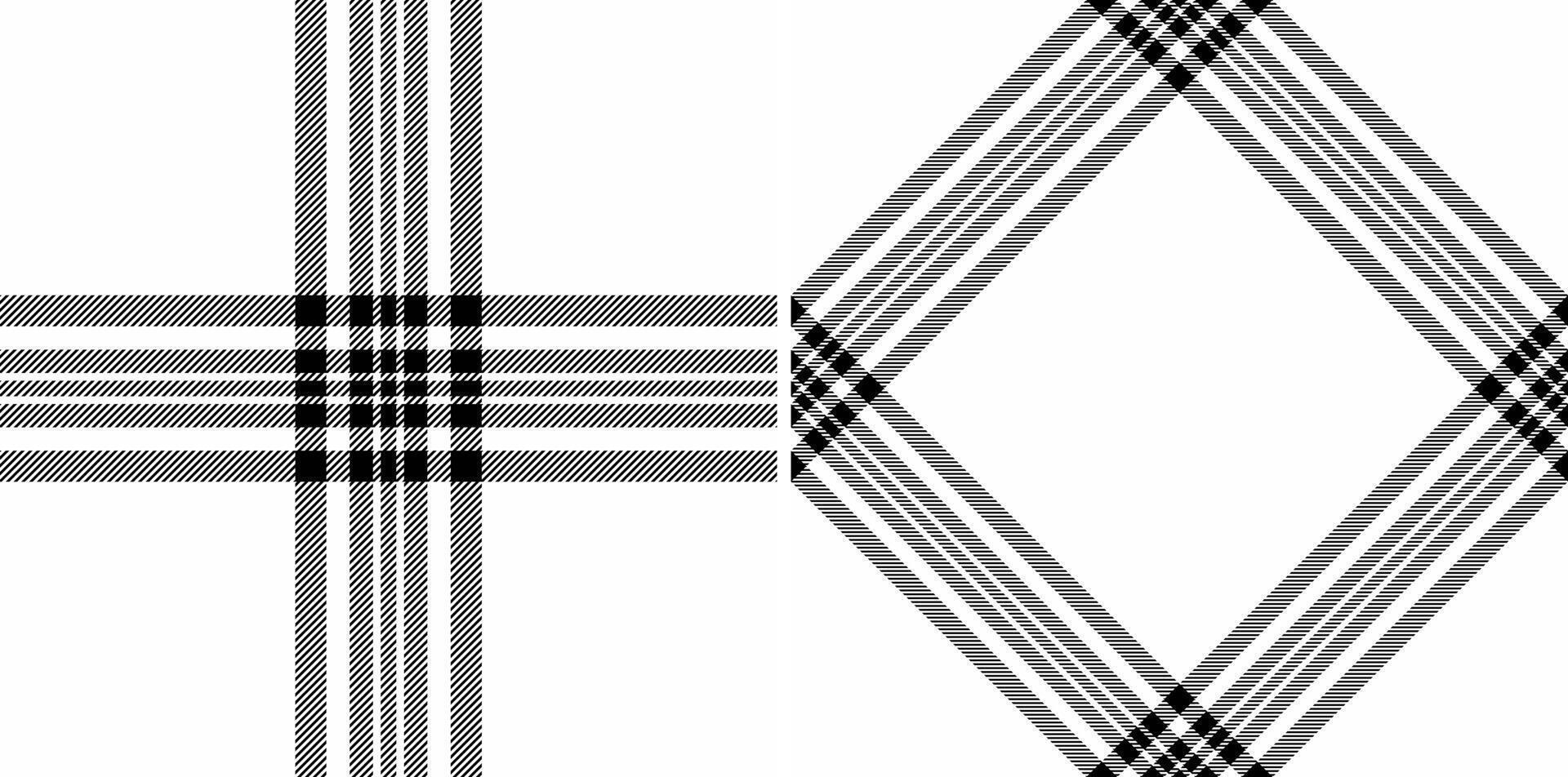 pattern fabric of textile check plaid with a texture seamless tartan background. Set in monochrome colors. Best flannel shirts fashion. vector