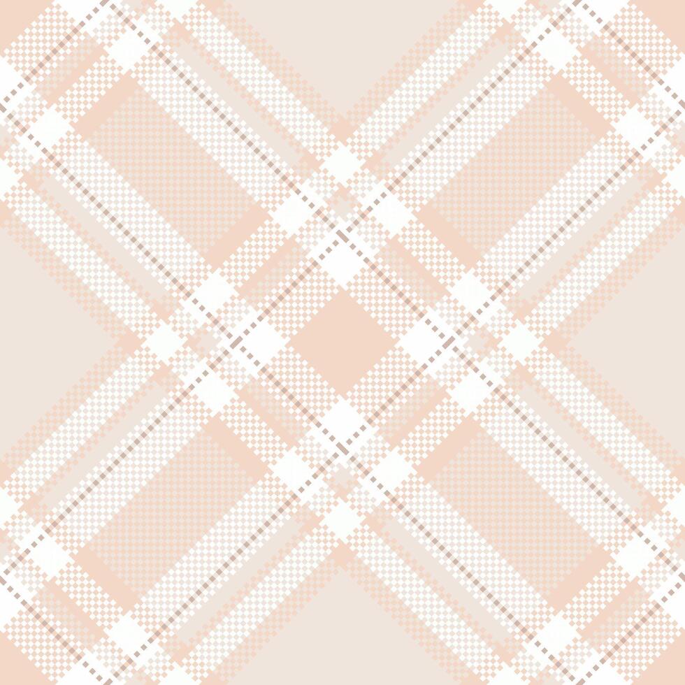 1960s fabric background, britain tartan textile pattern. Hippie check plaid seamless texture in white and light colors. vector